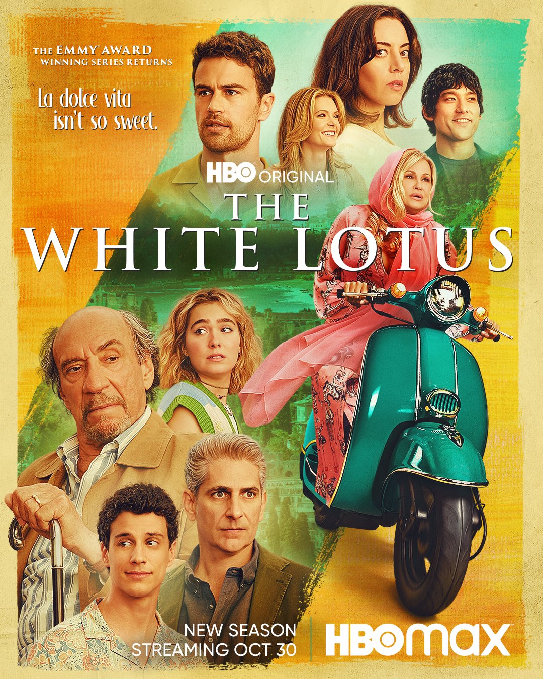 Algemene White Lotus S2 poster op Streamz dankzij HBO Max