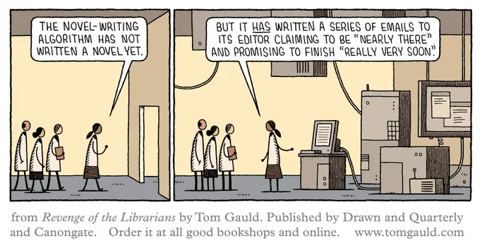 My new book of cartoons, REVENGE OF THE LIBRARIANS is out next week in the US and Canada from @DandQ:
https://t.co/C5DRkcsXy3 