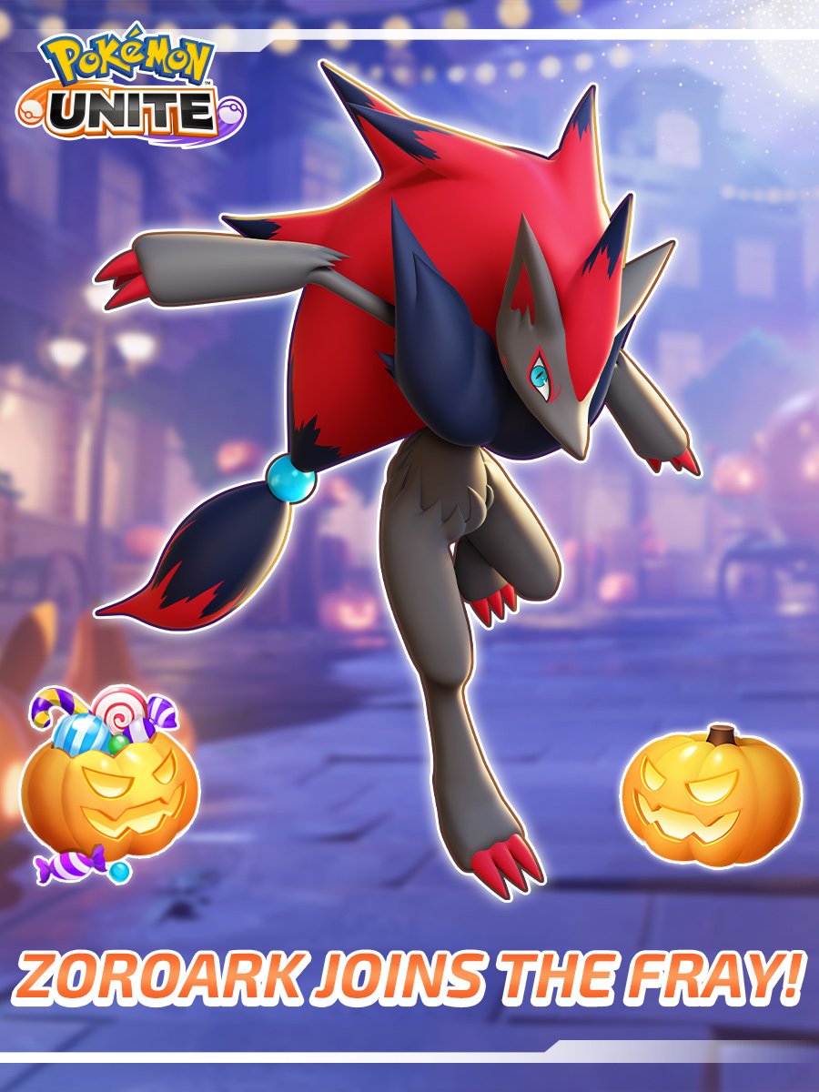 Zoroark llegará a #PokemonUNITE en Halloween