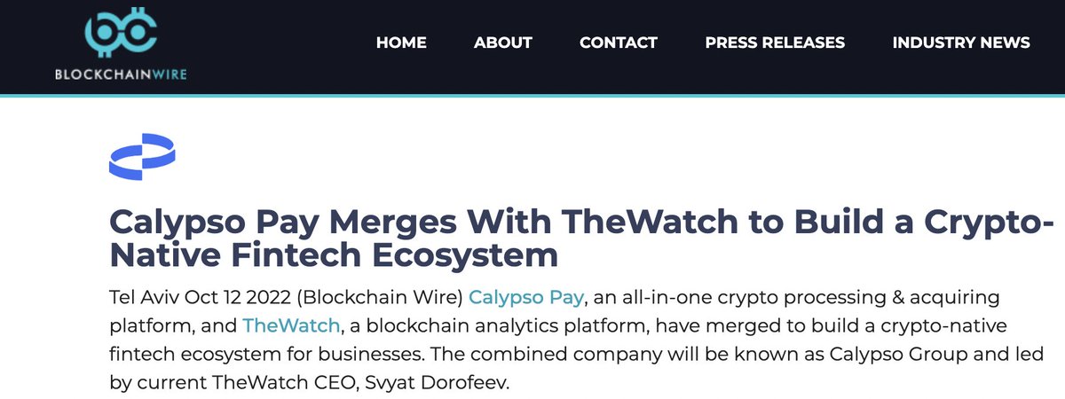 CalypsoPay's tweet photo. Hey guys!

Calypso Pay merged with @watchdata_io 

 I told ya 🚀 To Infinity and Beyond 🚀

“By merging into a one firm, we can give our consumers with a complete established of answers masking all their requires about payments in crypto”, says @Dorofeev , CEO of Calypso Group https://t.co/28zb2UTtfi