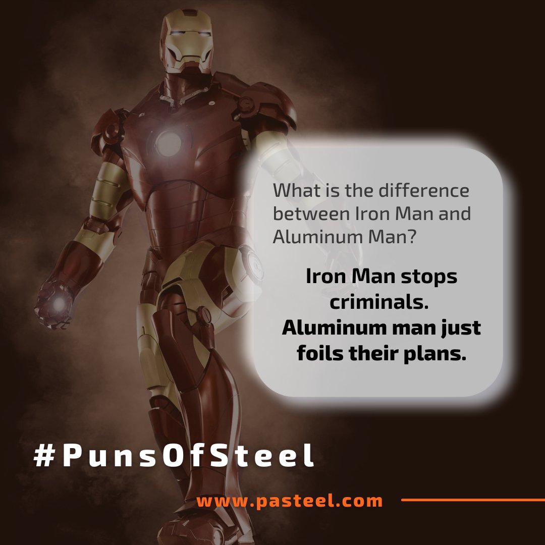 steel_pa's tweet photo. We may have an idea for the next grate Avenger... #PunsOfSteel https://t.co/qnGszSmUzf