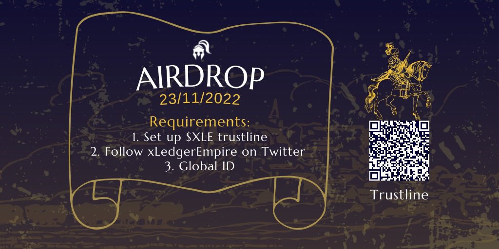 xLedgerEmpire (@ledgerempire) on Twitter photo There will be an airdrop for all users that have our trust-line on their XUMM wallet. The main condition is to have Global ID verification.
1/2
<a href="/skipper_xrp/">Skipper | XRPL</a> <a href="/shawnmayj/">Shawn</a> <a href="/AirDropBishop/">Airdrop Bishop || 🪙💰💎 🚀🔥🪂</a> <a href="/XRP_Airdrops/">XRP Airdrops</a> <a href="/AirdropsXrpl/">XRPL AIRDROPS</a> <a href="/AirdropCartel/">Parôchute Finance 🪂 $XRP</a>
#xrp #Xrpl $xrp #nft #Airdrop #staking #XRPArmy There will be an airdrop for all users that have our trust-line on their XUMM wallet. The main condition is to have Global ID verification.
1/2
<a href="/skipper_xrp/">Skipper | XRPL</a> <a href="/shawnmayj/">Shawn</a> <a href="/AirDropBishop/">Airdrop Bishop || 🪙💰💎 🚀🔥🪂</a> <a href="/XRP_Airdrops/">XRP Airdrops</a> <a href="/AirdropsXrpl/">XRPL AIRDROPS</a> <a href="/AirdropCartel/">Parôchute Finance 🪂 $XRP</a>
#xrp #Xrpl $xrp #nft #Airdrop #staking #XRPArmy
