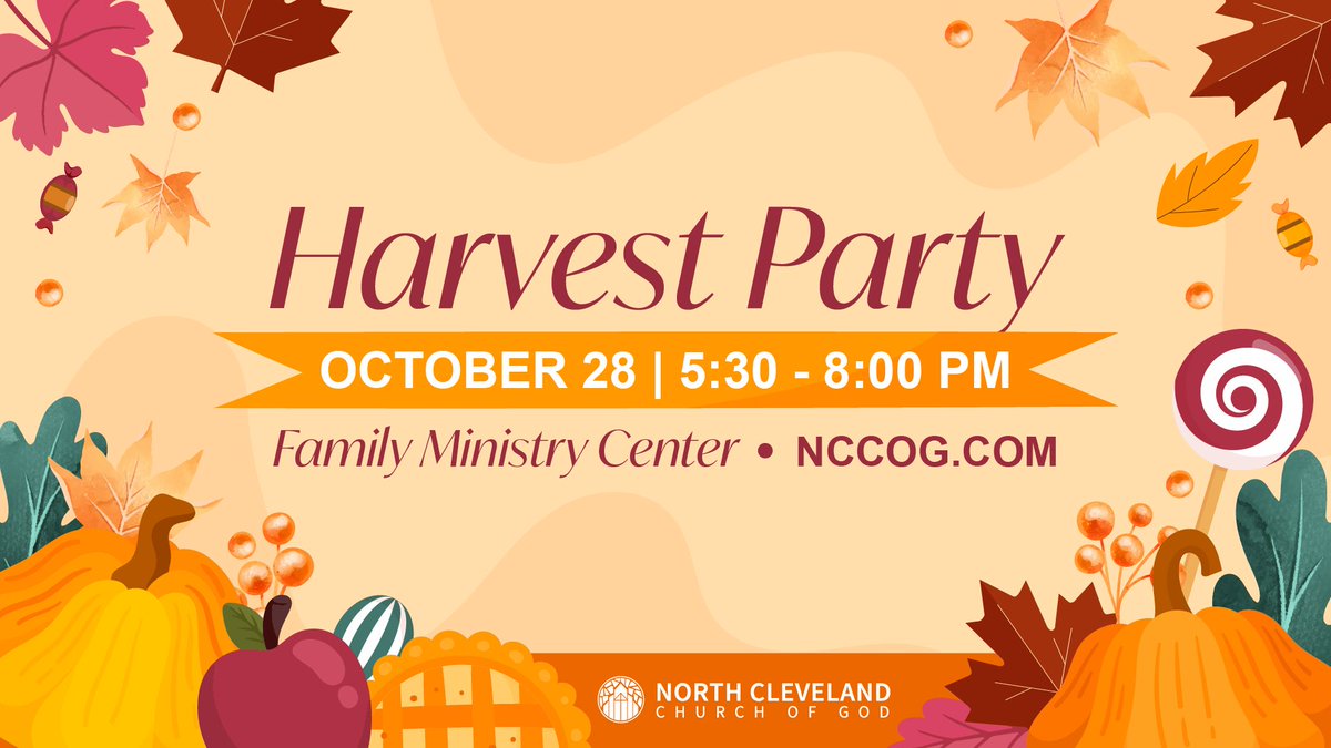 nccog's tweet photo. Bring your family to the annual Harvest Party on Friday, October 28 in the Family Ministry Center. There will be games, pony rides, a petting zoo, food, and of course, LOTS of candy. All kids birth-5th grade and their families are invited to attend. https://t.co/YVHe6oT9Yw