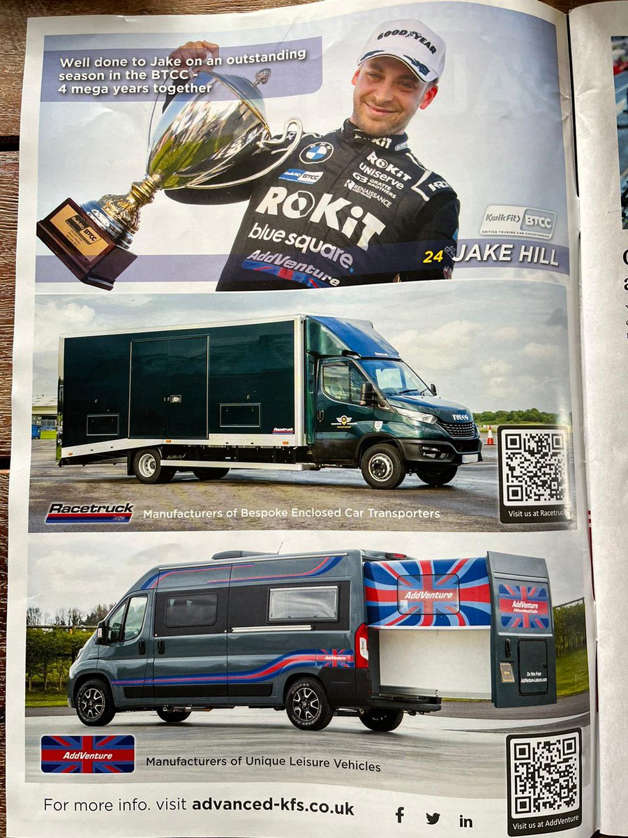 Jake Hill (@jakehilldriver) on Twitter photo Wow, nice surprise to open <a href="/autosport/">Autosport</a> and find this, thank you <a href="/Addventure_AKFS/">AddVenture Leisure Ltd</a> for everything this year! The use of the addventure vehicle has been so useful! 🙌🏻 <a href="/knighty0007/">ian knight</a> Wow, nice surprise to open <a href="/autosport/">Autosport</a> and find this, thank you <a href="/Addventure_AKFS/">AddVenture Leisure Ltd</a> for everything this year! The use of the addventure vehicle has been so useful! 🙌🏻 <a href="/knighty0007/">ian knight</a>