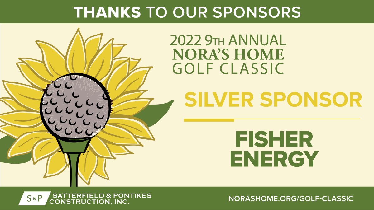 🏌️‍♂️Thank you, Fisher Energy, for being a Silver Sponsor in the 9th Annual #NorasHomeClassic!

It's not too late to join! Sign up here: norashome.org/golf-classic

 #SatPonCharity #SatPon #CharityGolf #Construction #GeneralContractors #OrganTransplant