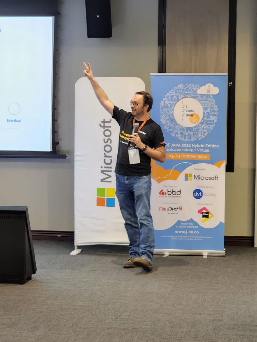 Had a great time talking at @JavaAfrica with @rorypreddy on @AzureCosmosDB and @VSCodeJava with Spring cloud Azure