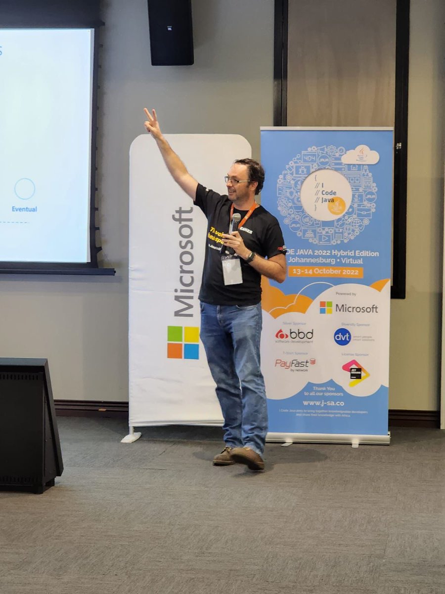 Michael Johnson (@mikejohnsonza) on Twitter photo Had a great time talking at <a href="/JavaAfrica/">I Code Java Africa</a> with <a href="/rorypreddy/">Rory Preddy</a> on <a href="/AzureCosmosDB/">Azure Cosmos DB</a> and <a href="/VSCodeJava/">VSCode Java</a> with Spring cloud Azure Had a great time talking at <a href="/JavaAfrica/">I Code Java Africa</a> with <a href="/rorypreddy/">Rory Preddy</a> on <a href="/AzureCosmosDB/">Azure Cosmos DB</a> and <a href="/VSCodeJava/">VSCode Java</a> with Spring cloud Azure