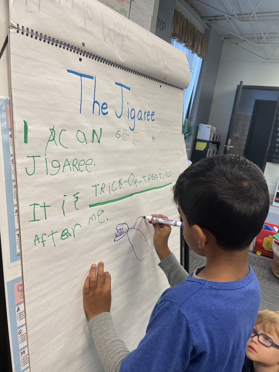 This week during Shared Reading we read The Jigaree! We carried this over into Shared Writing time and extended the text to write our very own class version of the story! #TroyUnion