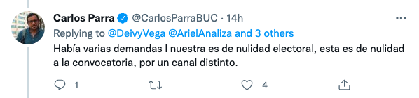 GugarzonB's tweet photo. Aunque ahora salgan a ganar indulgencias con avemarias ajenas es menester aclarar que la elección no la tumbó el camorrero vende humo de @CarlosParraBuc y su rosca de bachilleres, la *demanda de nulidad al proceso de convocatoria* fue interpuesta por otra persona. https://t.co/DdwrmUwC0e
