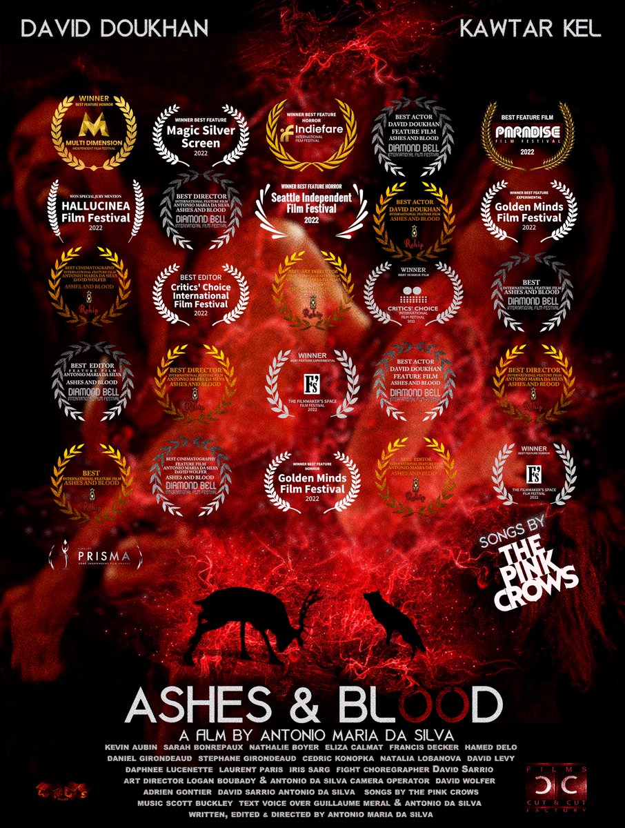 AMDSFILMS's tweet photo. AMAZING NEWS. 26 awards for my feature film ASHES AND BLOOD, in such a short time it's unreal. thank you very much to the festivals of all horizons for your appreciation 
@FilmFreeway
 
@festhome https://t.co/NDjjmj1COv