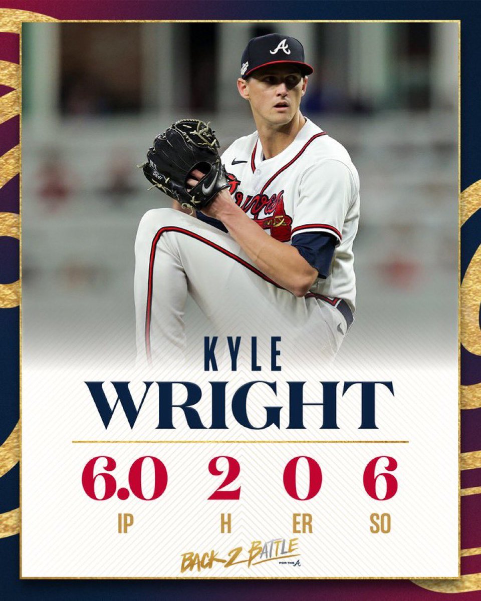 What a night for former Knight, @kyle_wright44 leading the Braves to a game 2 victory in the NLDS. #RepTheK