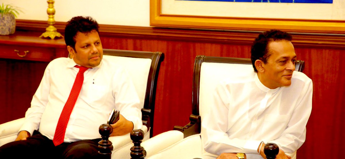 PresidentSLRCS's tweet photo. Met PM @DCRGunawardena today along with @AJMatheou of @IFRCAsiaPacific to discuss as to how the #IFRC can assist Sri Lanka #EconomicCrisis and what we can do to help people of Sri Lanka.  #lka https://t.co/P8h8BQ3OaV