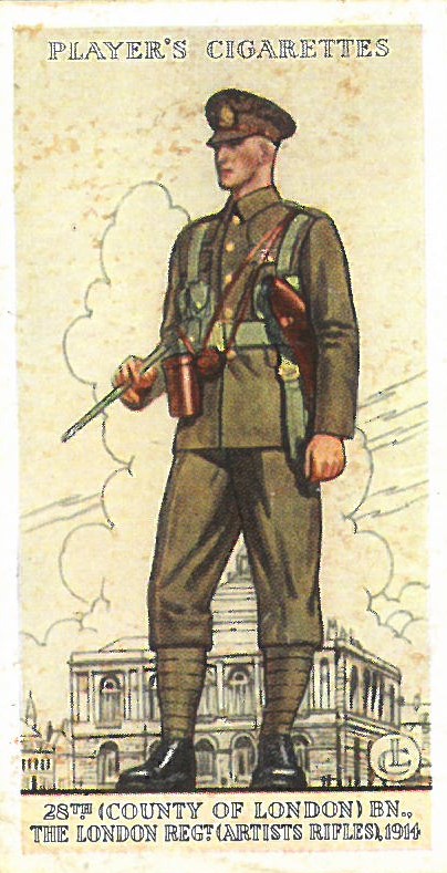 Patrick Baty (@patrickbaty) on Twitter photo For those who cannot attend my talk on the Artists Rifles on 18th October a recording will be made available. Please contact the Museum of Richmond on 020 8332 1141 or
info@museumofrichmond.com For those who cannot attend my talk on the Artists Rifles on 18th October a recording will be made available. Please contact the Museum of Richmond on 020 8332 1141 or
info@museumofrichmond.com