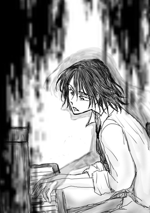 #このお題で呟怖をください  #呟怖  #呟怖イラスト 

 『 病めるピアノ 』 
