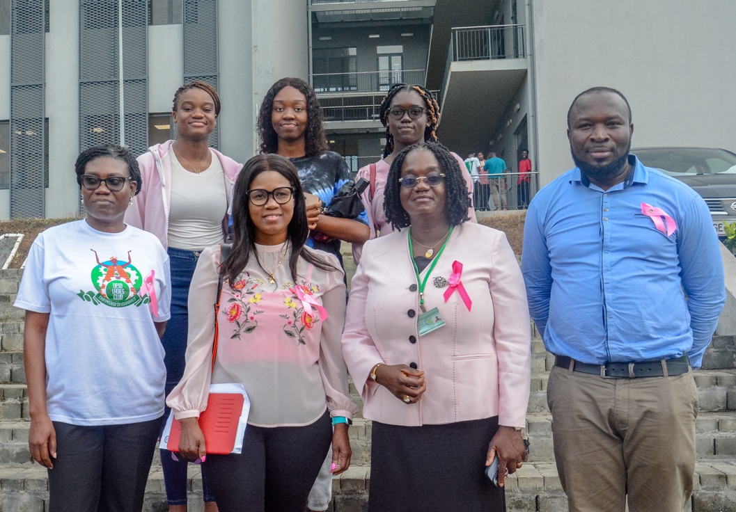 uesdgh's tweet photo. The UESD Ladies Club launched its Breast Cancer Awareness month on 12/10/22, in the Auditorium, Multipurpose Building. 
Theme_: A Coin for a Breast _
Global theme_: Living beyond Breast Cancer. _
#UESDLadiesClub
#UESDCFB
#UESD22
#HOPE22 https://t.co/9BFx0hGLjE
