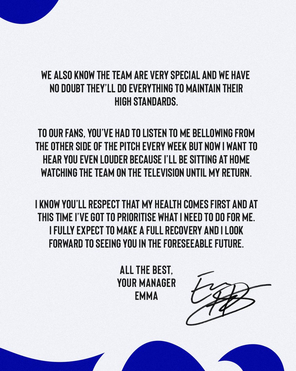 Emma Hayes OBE tweet media