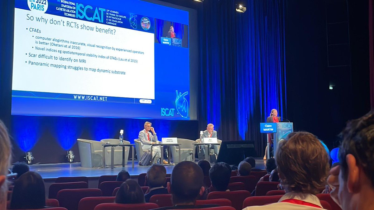 CMartinCardio's tweet photo. From #HRC2022 straight to #ISCAT2022 in Paris - great to meet up with Prof Mark O’Neill and debate against him: ‘Is PVI enough for persistent AF ablation?’ https://t.co/Om9tToQQpu