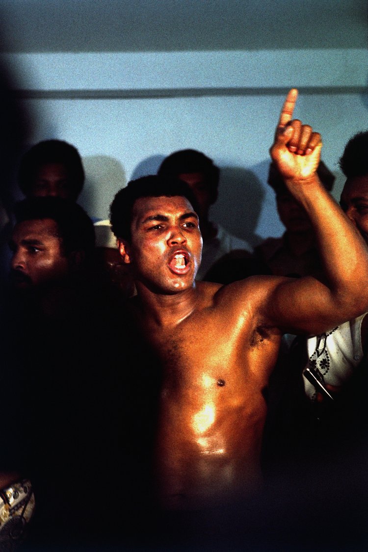 Muhammad Ali victorious after winning his fight versus Joe Frazier at the Araneta Coliseum on October 1, 1975. 📸: @LeiferNeil #MuhammadAli #JoeFrazier #ThrillainManila #Champion #GOAT
