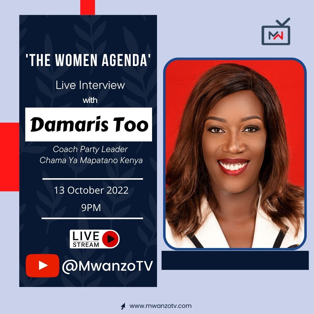 MwanzoTv's tweet photo. Tonight, we have a look at the Cabinet's gender agenda and what President William Ruto has been able to implement so far.
Join us at 9pm as we discuss 'The Women Agenda' with Coach party Leader, Chama Ya Mapatano Kenya @DamarisTOO1 

#MwanzoHabari https://t.co/TNoUui22Vs