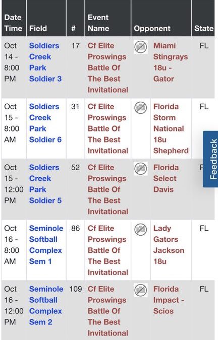 RockGoldManetta's tweet photo. Rock Gold Manetta 18u will be at Soldiers Creek Park this coming weekend. Here is the following schedule.#Rockfam#Rocktober#ReptheRock https://t.co/MCt4o1Ceyo
