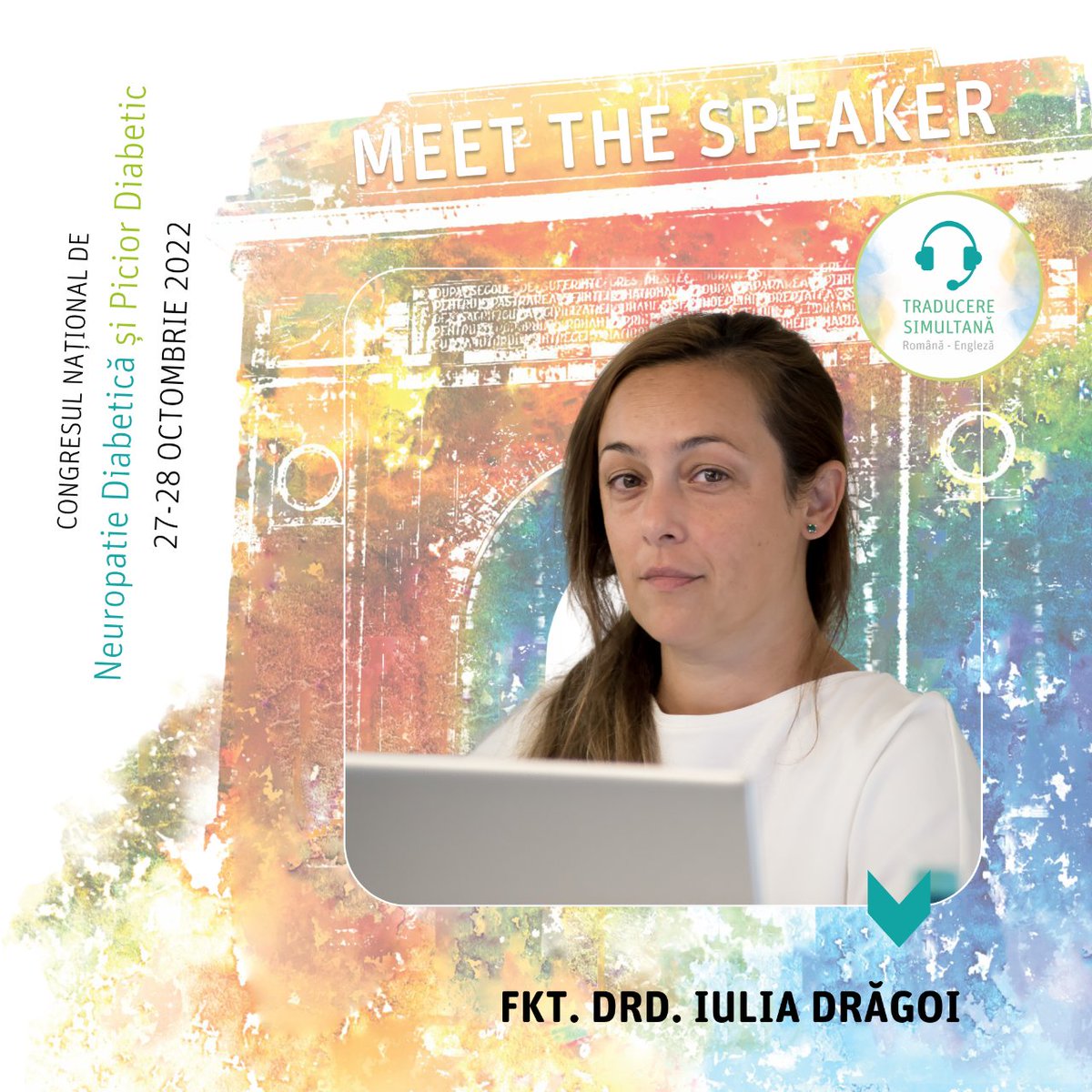 #MeetTheSpeaker 👩‍⚕️ FKT. drd. Iulia Drăgoi este fizioterapeut specializat în patologia musculoscheletală. ➡️💻 evenimentepentrusanatate.ro/evenimente-spe… #neuropathy #newtreatment #treatment #research #modernmedicine #medicalspecialists #diabeticfoot #diabetes #learnfromthebest #congress