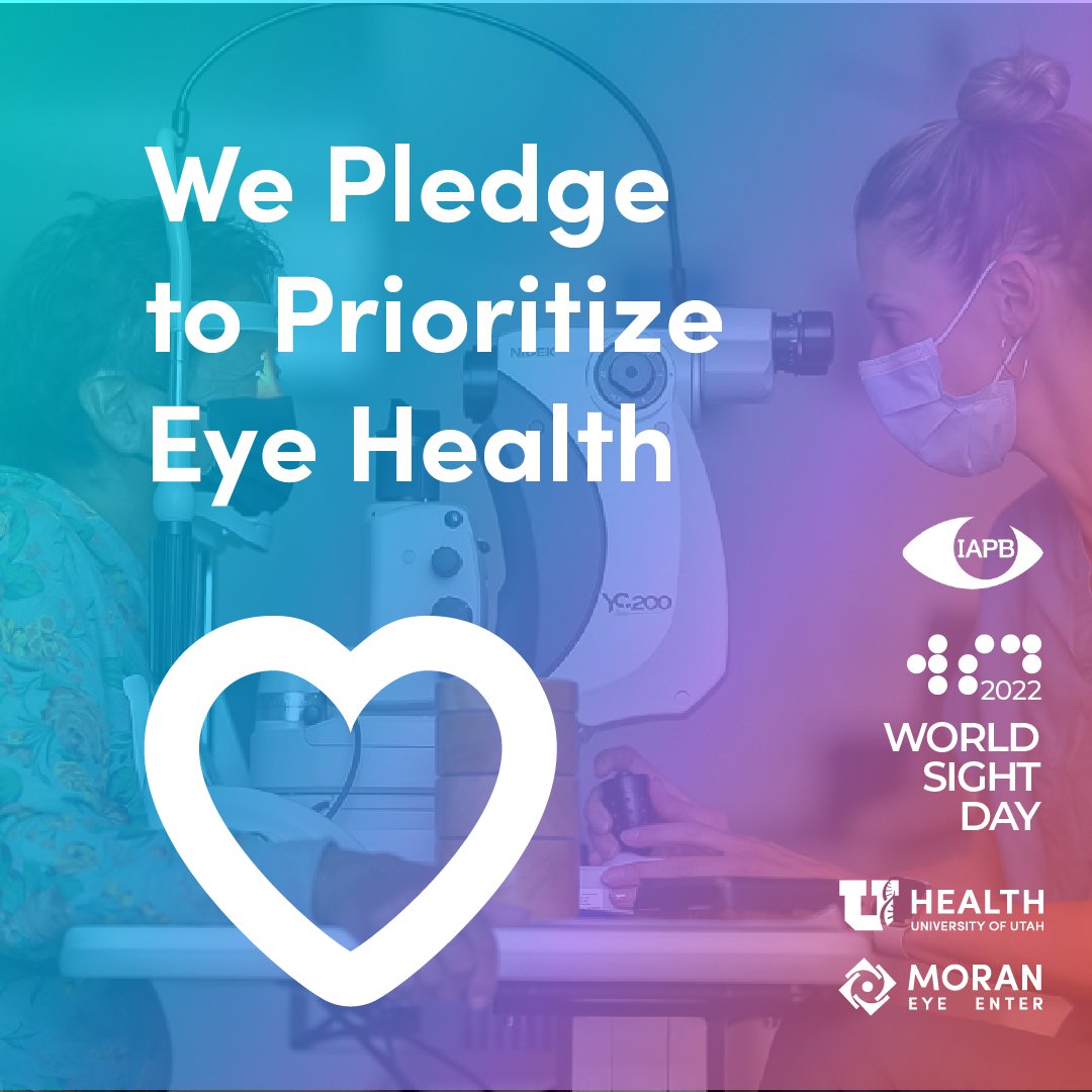 MoranEyeCenter's tweet image. Today is #WorldSightDay! We, along with @IAPB1 and their global partners, invite you to consider the importance of eye health by pledging to keep yours healthy now and long into the future. #LoveYourEyes take the pledge. iapb.org/world-sight-da…