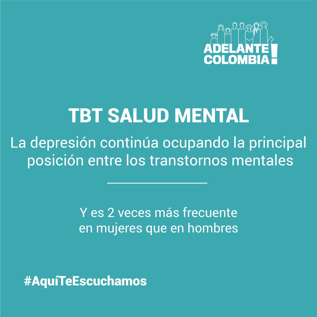 Adelante_Col's tweet photo. #AquíTeEscuchamos en nuestro #Tbt promovemos el bienestar de la #saludmental y desarrollaremos planes que fortalezcan la prevención y la reducción de enfermedades psíquicas. 

#oms #ops #cooperacion #saludpublica #transtornos #riesgo #enfermedades #lesiones https://t.co/jWBGoS7dPp