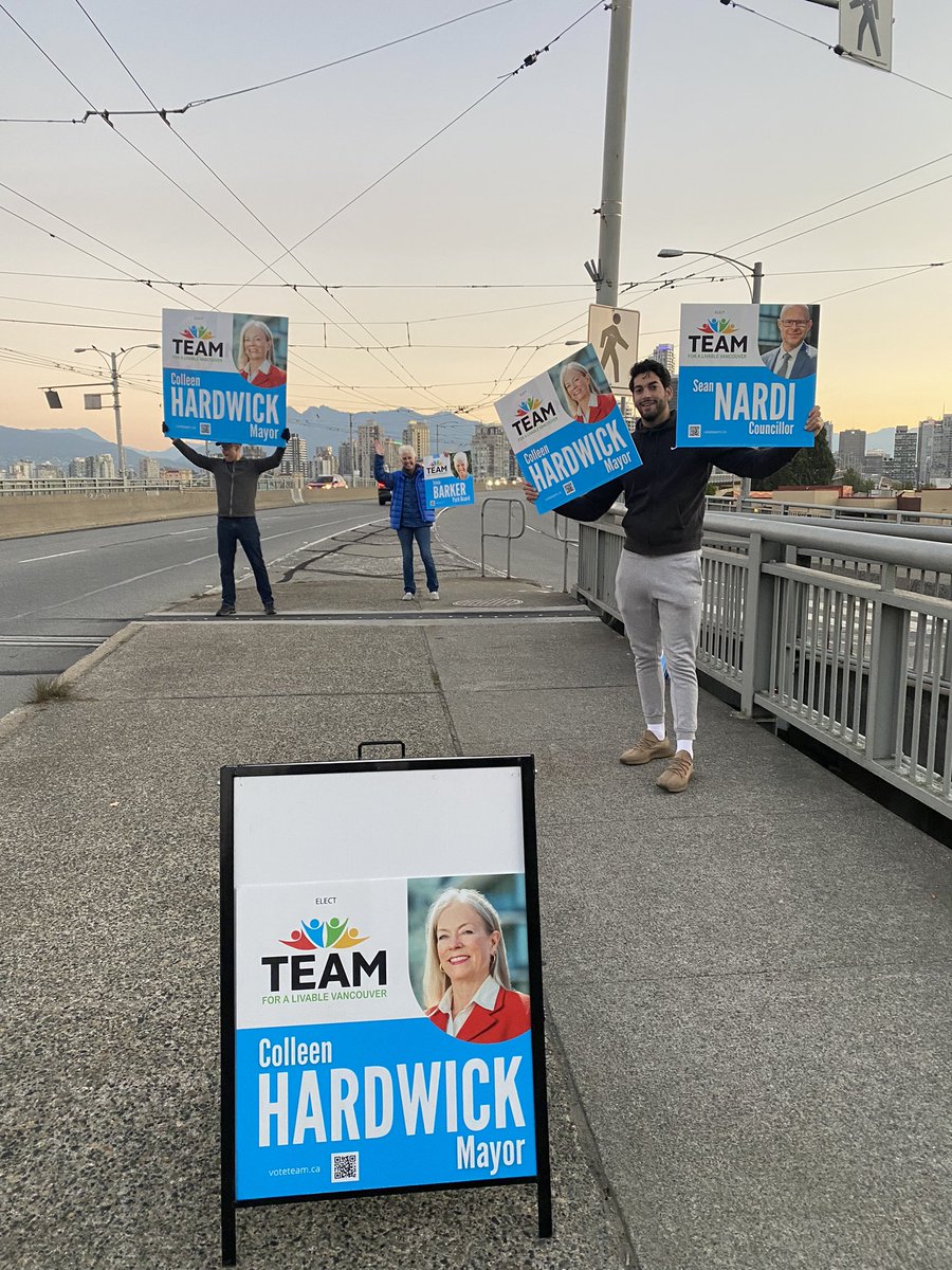 Honk if you love Vancouver! vote TEAM! <a href="/vote4team/">TEAM for a Livable Vancouver</a> <a href="/604Param/">Param Nijjar</a> <a href="/CllrHardwick/">Colleen Hardwick</a> <a href="/SeanNardi_YVR/">Sean Nardi</a> <a href="/CletaBrown4Van/">Cleta Brown</a> <a href="/GracequanVan/">Grace Quan</a> <a href="/BillTieleman/">Bill Tieleman</a> <a href="/TriciaBarker49/">Tricia Barker 🇨🇦🏴󠁧󠁢󠁳󠁣󠁴󠁿</a> @VanCityMichelle <a href="/klarsenTEAM/">Kathleen Larsen</a> <a href="/parksboardfacts/">Park Board Facts</a> <a href="/konnect2kumi/">kumi</a>