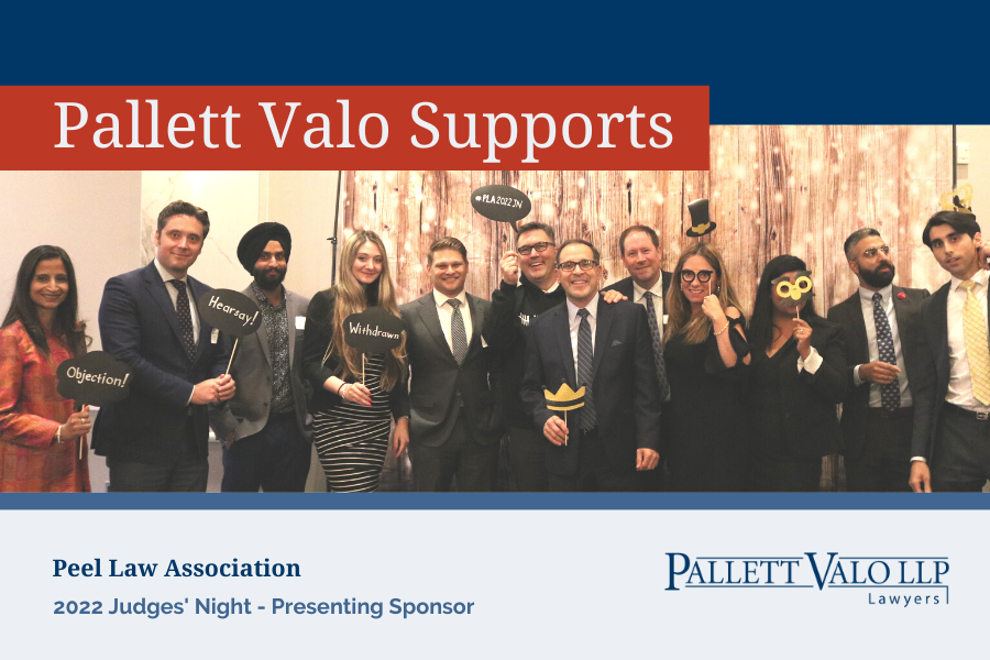 pallett_valo's tweet photo. Pallett Valo was the presenting sponsor at the Peel Law Association’s 2022 Judges’ Night. This evening was a sign of appreciation to the bench of the Superior Court of Justice and the Ontario Court of Justice. #PLA2022JN https://t.co/153eji2FoH