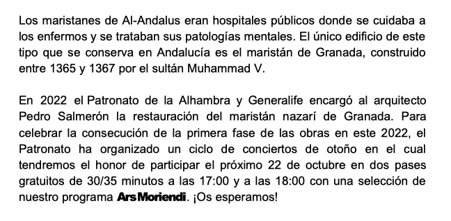 VermellEnsemble's tweet photo. Próximo concierto: 22 de octubre de 2022, 17:00 y 18:00
Lugar: Maristán de Granada (c/Bañuelo)
Programa: Ars Moriendi

#vermellensemble #ensemblevermell #vermell #maristángranada #maristán #granada 

@VermellEnsemble @patalhambra https://t.co/VTlm3e1ieW