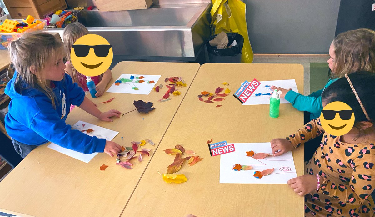 dtrkinder2's tweet photo. We also loved making some beautiful Fall trees with real leaves. We also loved using glitter glue to make them sparkle! #Kindergarten #art #messyisfun @DiamondTrailPS https://t.co/dYXAF5NLad