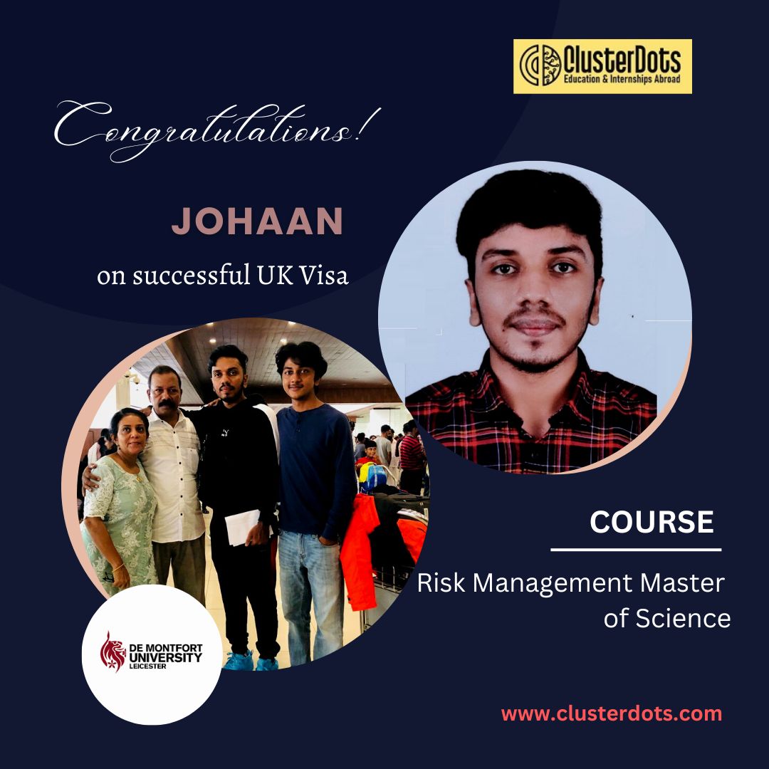 clusterdots's tweet image. Congratulations 𝐌𝐫. 𝐉𝐨𝐡𝐚𝐚𝐧 for successfully securing a #UKStudentVisa. 

Contact #ClusterDots for a one-stop guide to all your overseas education needs.
☎️ +𝟗𝟏 𝟗𝟐𝟖𝟖𝟎 𝟏𝟖𝟑𝟎𝟑/ +𝟒𝟒 𝟐𝟎 𝟕𝟎𝟗𝟔 𝟏𝟑𝟐𝟎
𝐖𝐡𝐚𝐭𝐬𝐀𝐩𝐩: +𝟗𝟏 𝟗𝟐𝟖𝟖𝟎 𝟏𝟖𝟑𝟎𝟑