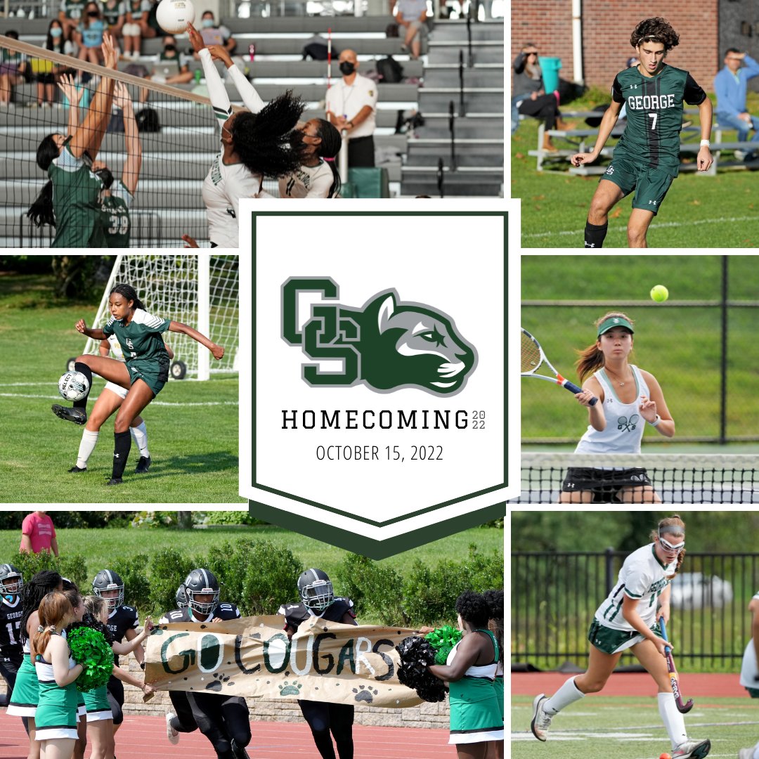 GeorgeSchool's tweet photo. Come and show your Cougar spirit at Homecoming THIS Saturday! The day will be jam-packed with athletics, local food, and connecting with friends old and new. Alumni & parents, register here: https://t.co/jtlZ2hsXPu. GO COUGARS!
#GeorgeSchool #SayYesToGS #GSAlum @gs_athletics https://t.co/JsEqKD0F3c