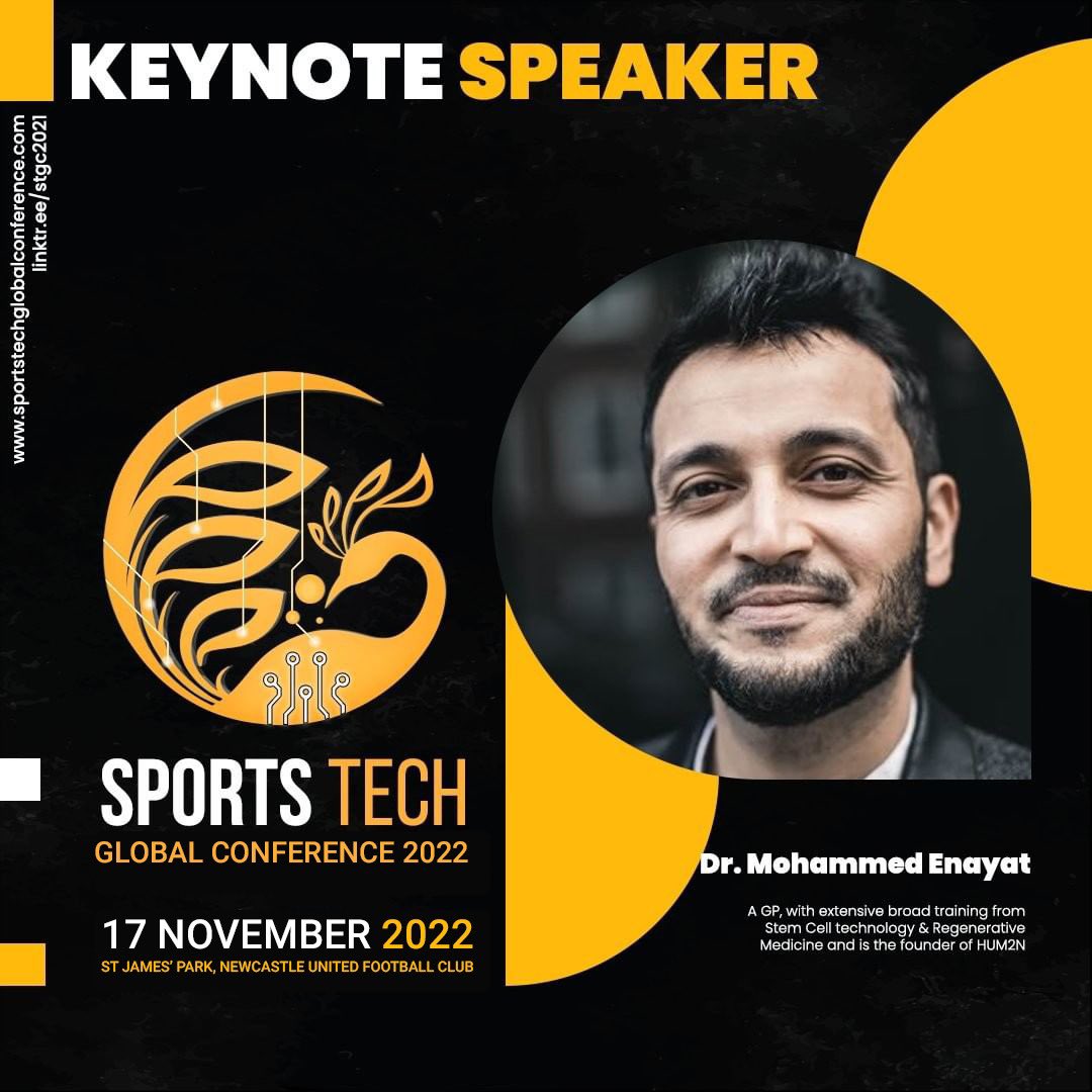 We are pleased to announce that Dr. Mohammed Enayat, aka Dr. E, shall be joining us on the 15th of November as a keynote speaker at our Conference!
 
“We create the experience, you write your own story”
 
#STGC2021 #sportstech #conference #sportsconference #techconference