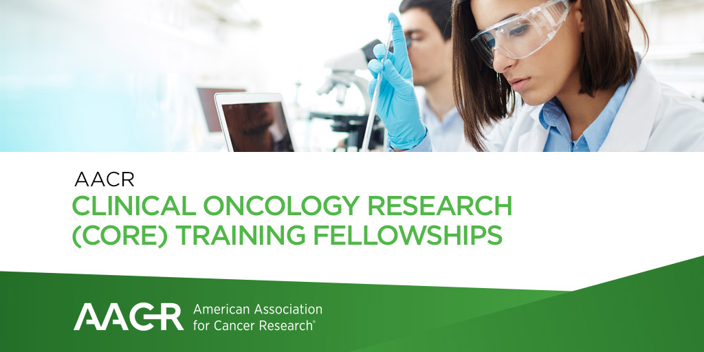 The AACR Clinical Oncology Research (CORE) Training Fellowship provides $100,000 for clinical research fellows to spend a year onsite with an industry partner like Johnson & Johnson to gain real-world drug development experience. Apply by November 30: bit.ly/3z0dIuj