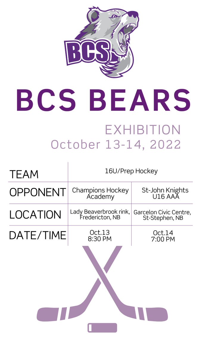 BCS1836's tweet photo. Our 16U/Prep #BCS1836Hockey team is off to New Brunswick! Go, #BCSBears! #BCS1836Athletics https://t.co/dyiZ2tQquH