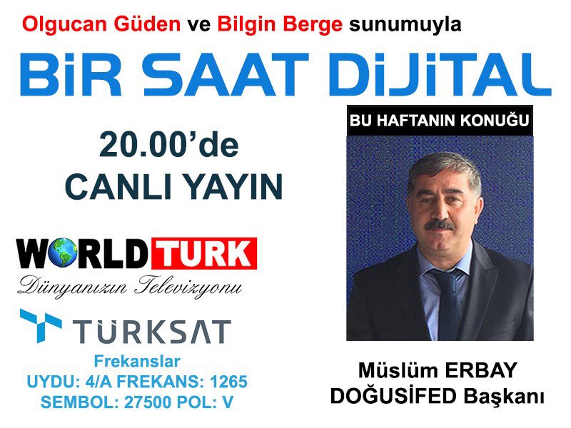 Saat 20:00 @worldturk_ canlı yayın konuğu olacağız
<a href="/zahirkandas/">Zahir Kandaşoğlu</a> <a href="/MertAltayli/">Mert Altaylı</a> <a href="/m_aydincioglu/">Murat Aydincioğlu</a> <a href="/M_A_AYDIN/">Muzaffer Aydın 🇹🇷</a> <a href="/omerinanc65/">ÖMER İNANÇ</a> <a href="/kemalduman65/">Kemal Duman</a> <a href="/arvasarvasi/">Abdullah Arvas</a>  <a href="/bilginozdemir65/">Serdar Bilgin Özdemir</a> <a href="/AdiyanZozan/">Zozan Adiyan</a> <a href="/Dnyakaraku1/">Dünya karakuş</a> <a href="/cevdetkursunlu1/">cevdet kurşunluoğlu</a> <a href="/haliltandogan1/">Halil TANDOĞAN</a> <a href="/cevdetzgke2/">cevdet özgökçe</a> <a href="/cihankusann/">Cihan Kuşan</a> <a href="/KrLgn/">şükrü çılgın</a> <a href="/Vanliamcan/">VANLI AMCAN</a> <a href="/vanlinihathoca/">Vanlı Nihat Hoca</a>