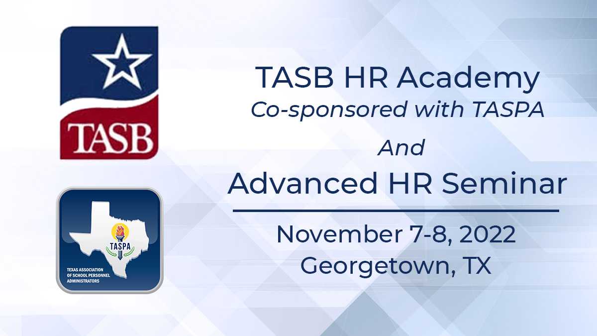 Are you registered yet? Reserve your spot for the HR Academy! @tasbhrs #CelebrateTXHR #K12HR bit.ly/3TyiQhy