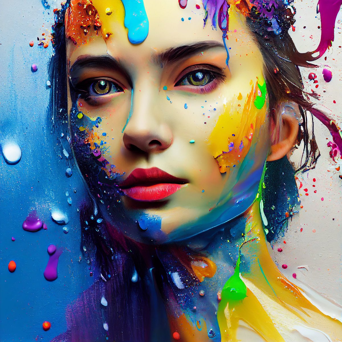 dan99ch's tweet photo. Portrait and paint

#CloseUp #MultiColored #Paint #Portrait #Headshot #VibrantColor #Face #beautiful
#aigenerated #aigeneratedart #midjourney_bot #PicOfTheDay #midjourney #ai #midjourneyart #midjourneyai #thisisart #creativevisuals #enter_imagination #artoftheday #aiart https://t.co/aCITWg7PSP