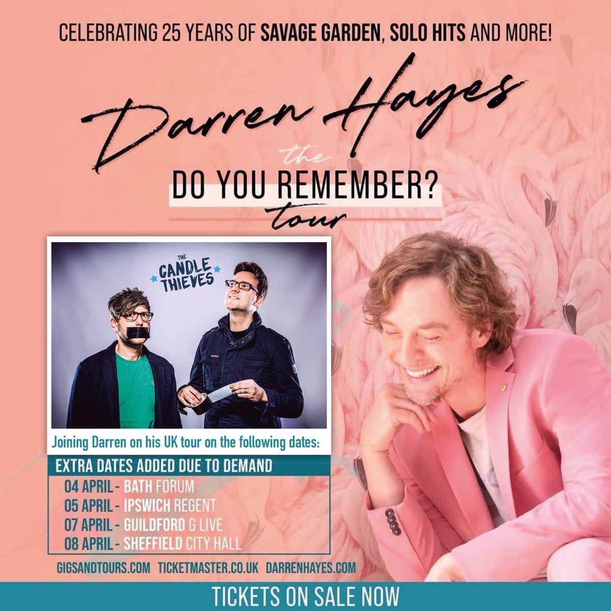 We’re so excited to announce we will be supporting Darren Hayes on 4 dates of his UK Tour next year! 

Tickets are available here:  linktr.ee/darrenhayesmus… 🎫 

We’ve missed playing live so much and can’t wait to play these shows. So grateful to Darren too. We can’t wait 🎉
