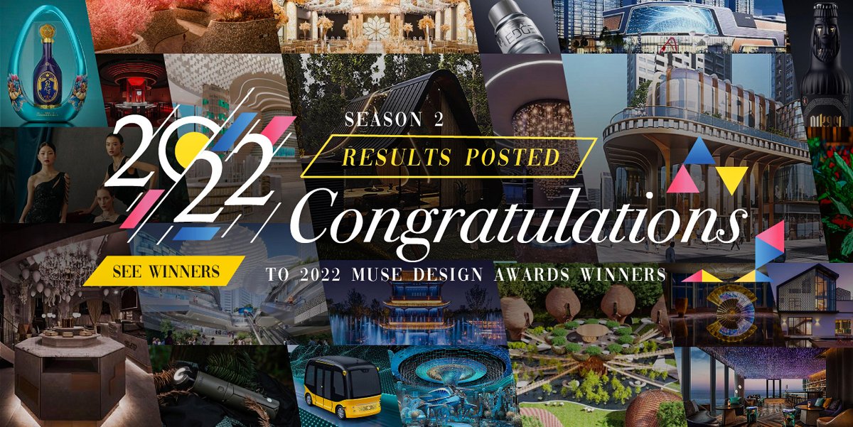 𝟐𝟎𝟐𝟐 𝐌𝐔𝐒𝐄 𝐀𝐖𝐀𝐑𝐃𝐒 𝐒𝐄𝐀𝐒𝐎𝐍 𝟐 𝐅𝐈𝐍𝐀𝐋 𝐑𝐄𝐒𝐔𝐋𝐓𝐒 𝐀𝐍𝐍𝐎𝐔𝐍𝐂𝐄𝐃 🏆

Congratulations to all winners of 2022 MUSE Awards: Season 2 competition!

View the stunning works here: design.museaward.com/winner.php

#MUSE #musedesignawards #designawards #winners