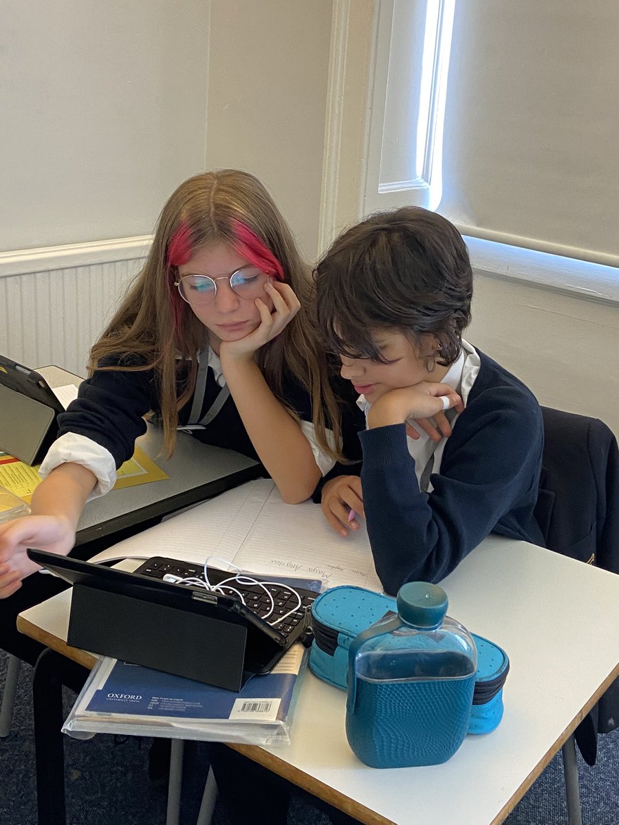 PPSEnglish1's tweet photo. Lily and Catherine are hard at work - they have an assessment tomorrow before half term! 💪 ✍️ https://t.co/jUB4YiWHoM