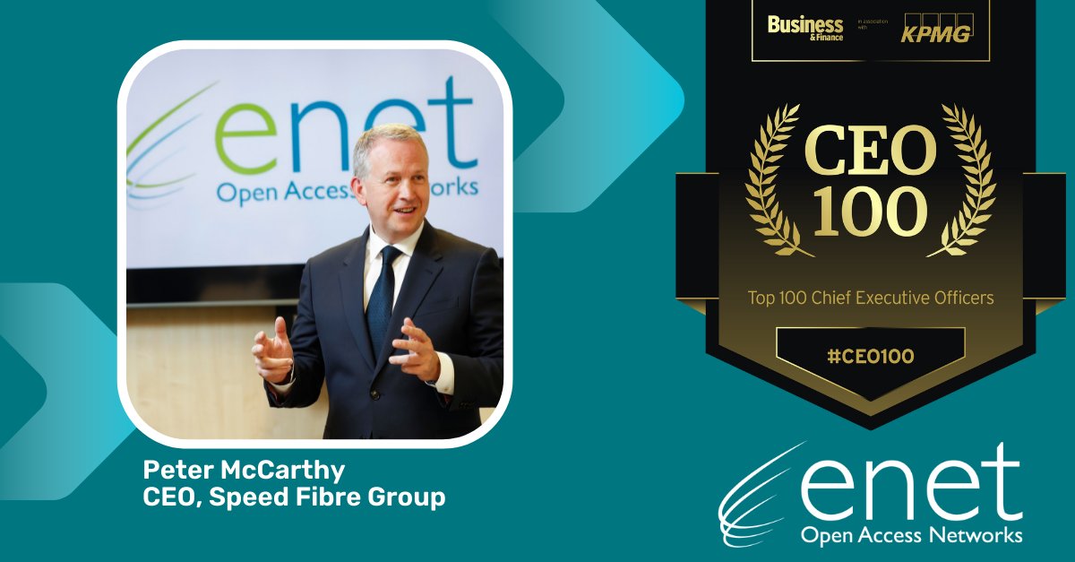 Congratulations to our CEO, Peter McCarthy on your inclusion in the Business &amp; Finance Media Group CEO 100 index 2022 from all of the Enet team! <a href="/MRPFMCC/">Peter McCarthy</a> 
Read more here - businessandfinance.com/business-finan…