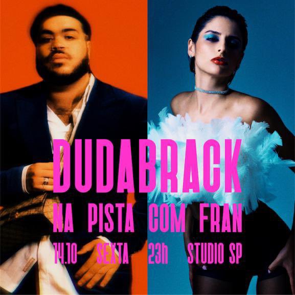 Participação especial: Fran (dos <a href="/oficialgilsons/">Gilsons</a>) vem ao #StudioSP participar do show da <a href="/dudabrack/">Duda Brack</a> na sexta, 14!

🎫 Ingressos disponíveis: eventim.com.br/artist/duda-br… 🎶🎶🎶