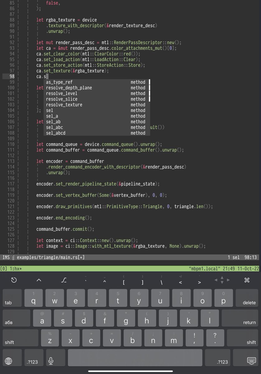 BlinkShell's tweet image. Few days later... #Helix looks like a much better way to do #Rust than just plain #Spacemacs. Lesson learnt ;)