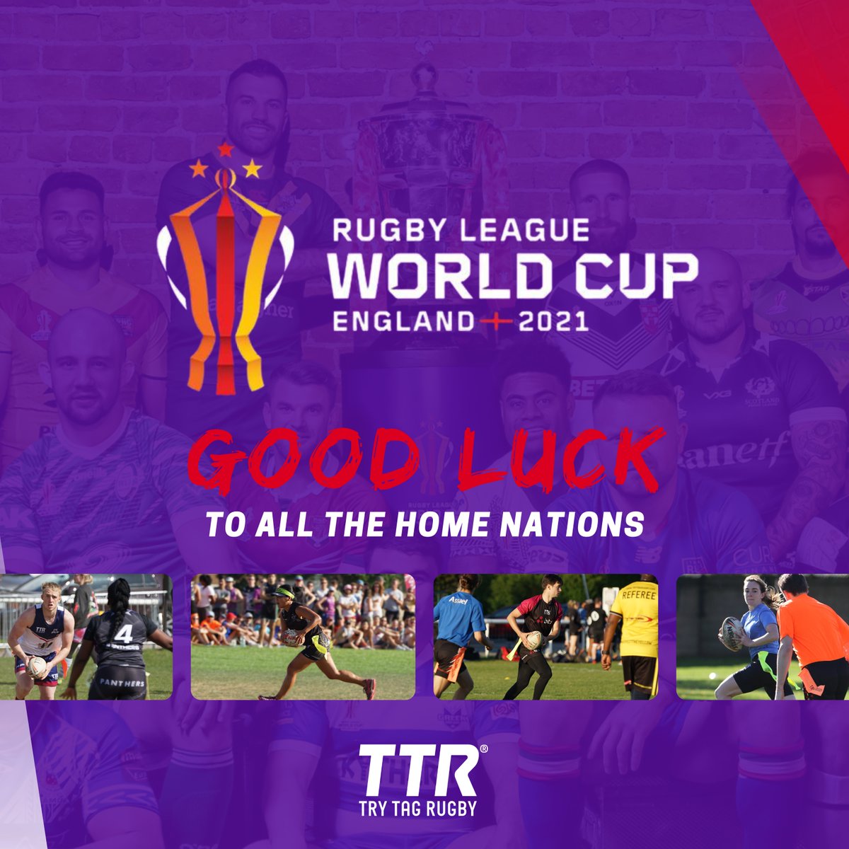 🏉 As partners of the Rugby Football League and managers of the Great Britain Tag Rugby League teams we would like to wish all teams, but in particular the home nations, the best of luck for the upcoming Men’s, Women’s and Wheelchair Rugby League World Cup.