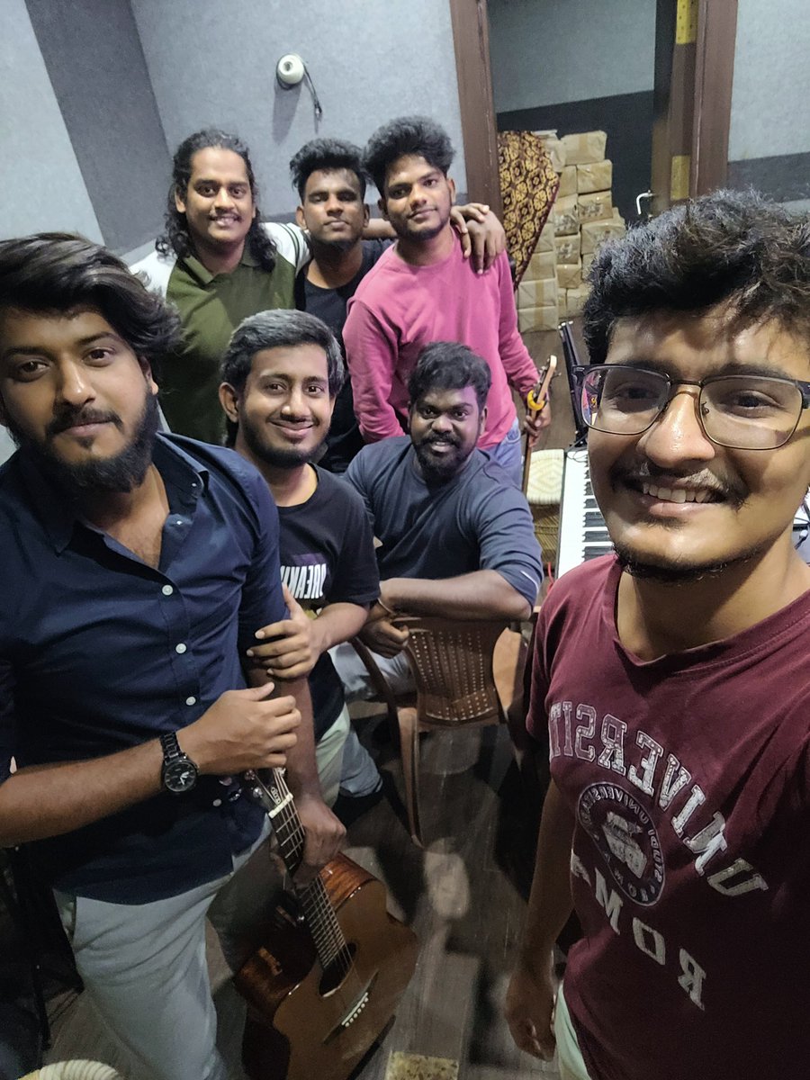 Rehearsals done with the band ✅ 

Will be performing live alongside <a href="/aarthimn_ashwin/">Aarthi M N. Ashwin #99songs</a> &amp; fellow amazing musicians for <a href="/imhari_sr_/">Hari S R</a>’s compositions tomorrow morning at #KaalangalilAvalVasatham Audio launch event at Kamala Cinemas, from 9am onwards !!

All are invited 🤗