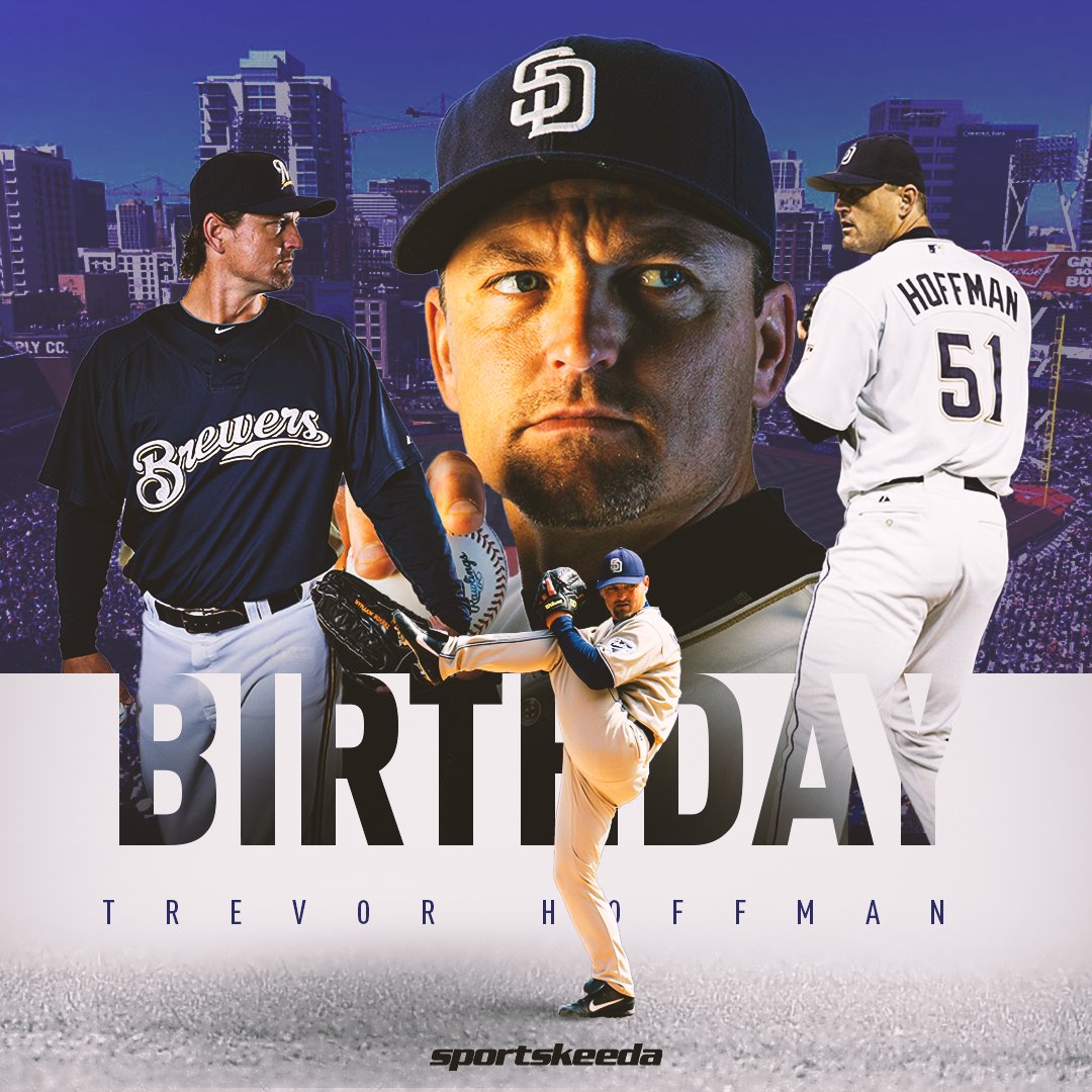 Happy Birthday to former San Diego Padres pitcher Trevor Hoffman     Hall of Famer 7x All-Star 2x Rolaids Relief 