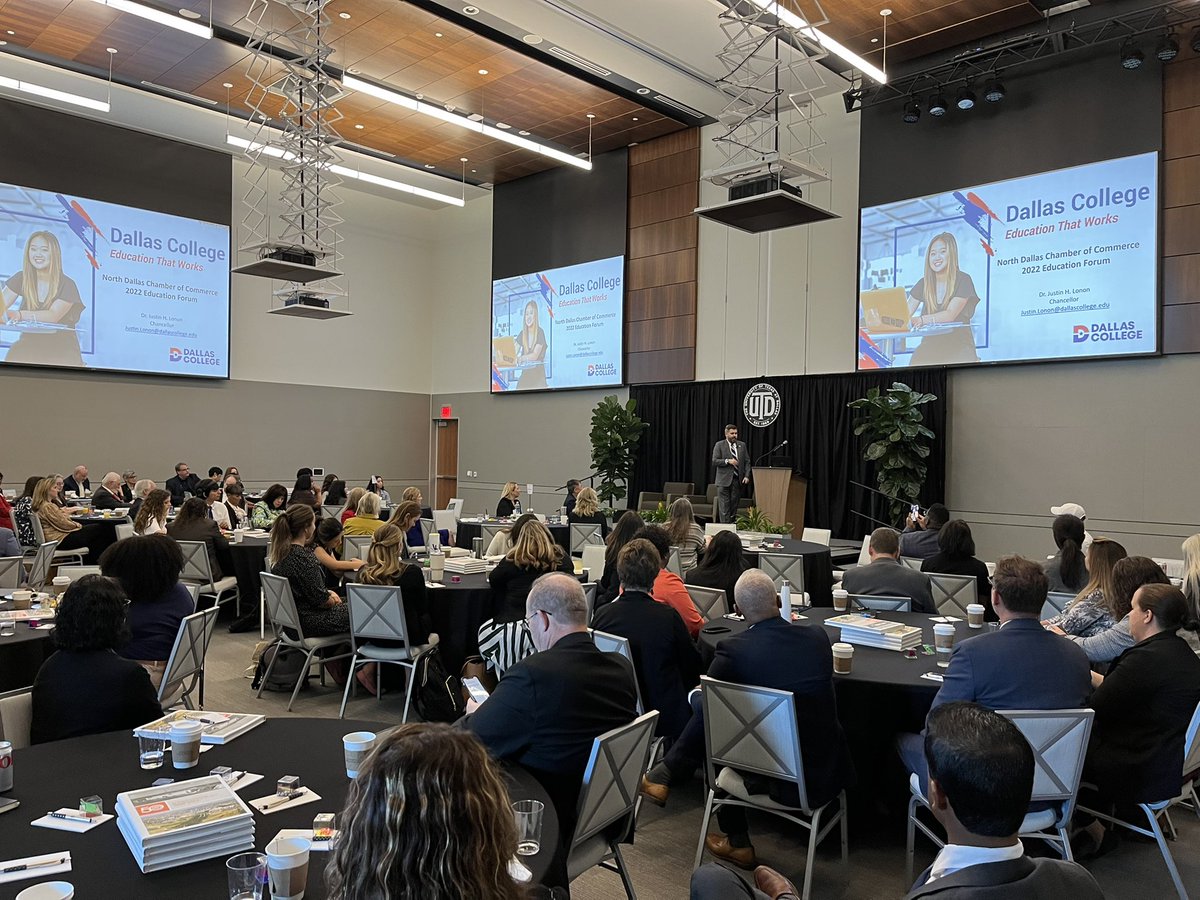 NDCC's tweet image. Our first TED Style talk is from @dallascollegetx Chancellor @ChancellorLonon! #education #workforce