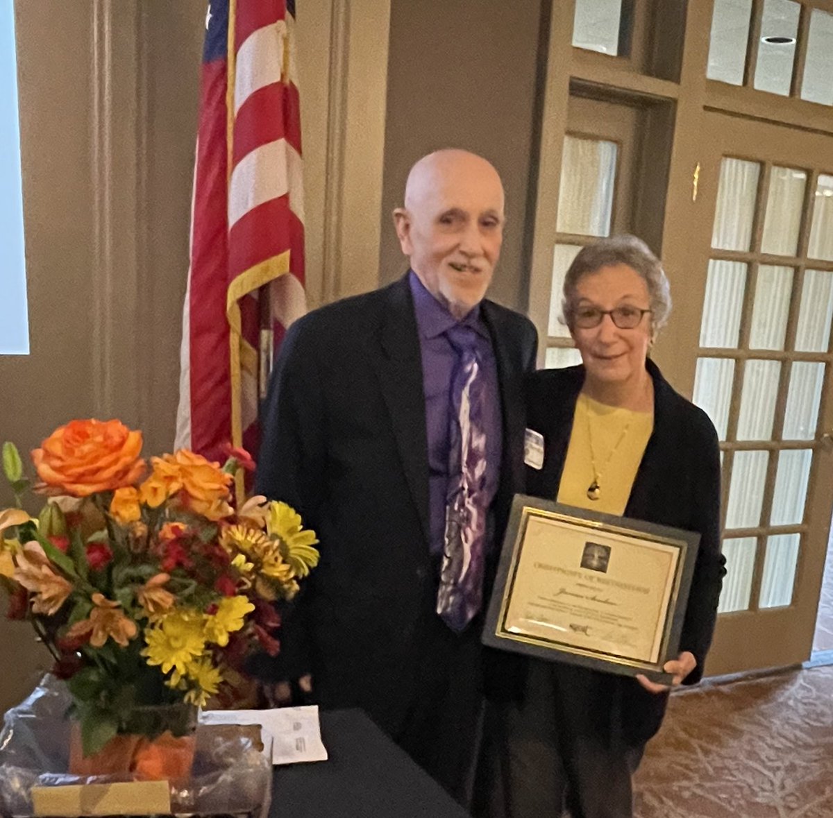 RC 13 President Patrick McCarthy honors Jan Scriber’s service to NYSUT and public education with the #NYSUTLegacyFund award. ⁦<a href="/nysut/">NYSUT</a>⁩ ⁦<a href="/AndyPallotta/">Andy Pallotta</a>⁩ ⁦<a href="/NYSUT2VP/">Ron Gross</a>⁩